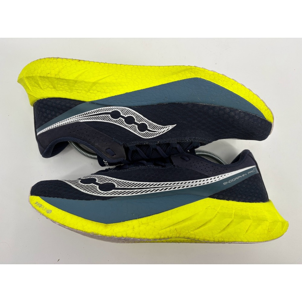 Saucony Endorphin Pro 4 Men's Size 11 Running Shoe 'Navy/Citron' S20939-222 - Picture 7 of 9